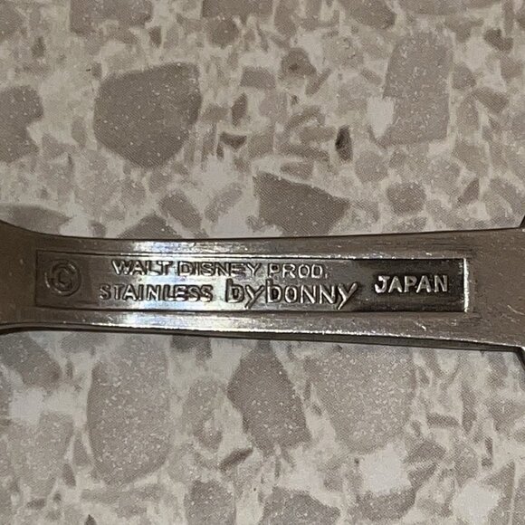 Walt Disney Mickey Mouse & Donald Duck Childrens Fork and Spoon Japan Light Wear - Picture 4 of 5